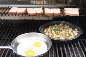 You can beat starting the day with a little farm fresh breakfast from the grill!