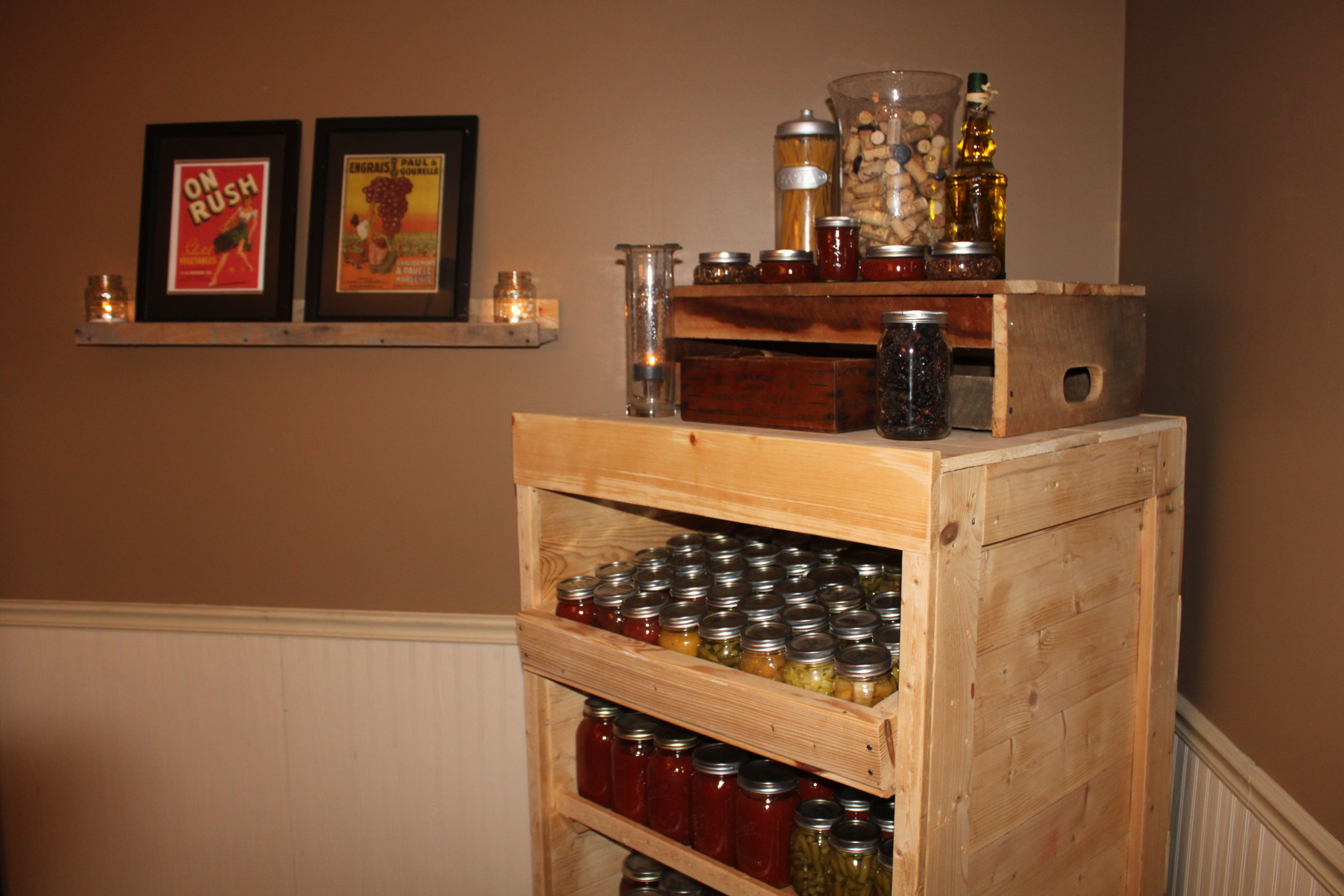 Using Pallets to Build A Canning Pantry Cupboard | Old World Garden ...