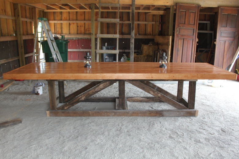DIY Barn Wood Farm Table