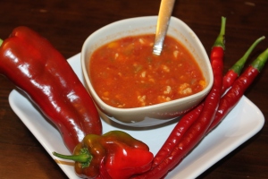 Chili made with homemade chili powder and chili seasoning. 