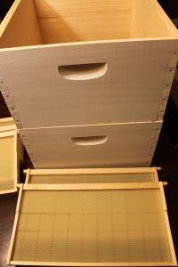 We spent the last week building frames and our bee hives.