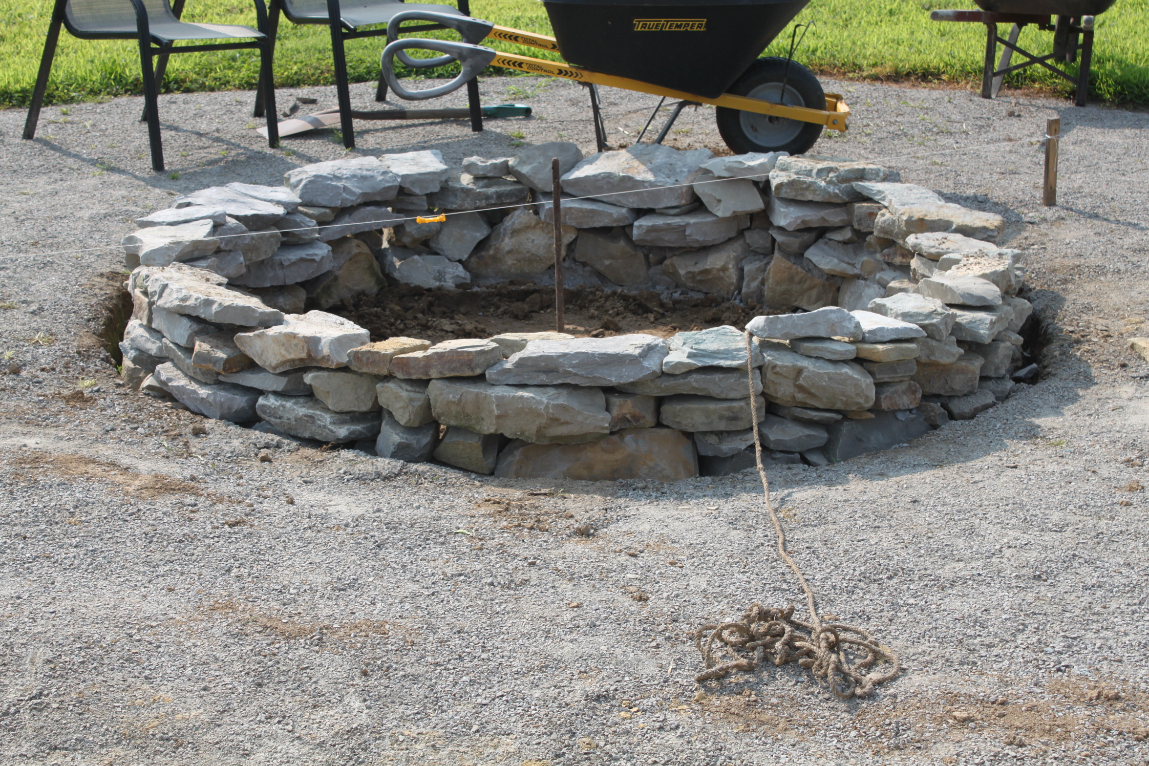 The Completed Stone Fire Pit Project - How We Built It for ...